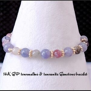 COPY - COPY - Last one‼️14K GP tourmaline & tanzanite Gemstone bracelet B-6